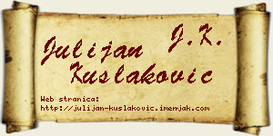 Julijan Kušlaković vizit kartica